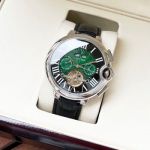 Cartier 316L Steel Automatic Movement 44*12MM Business Men Green Wrist Watch